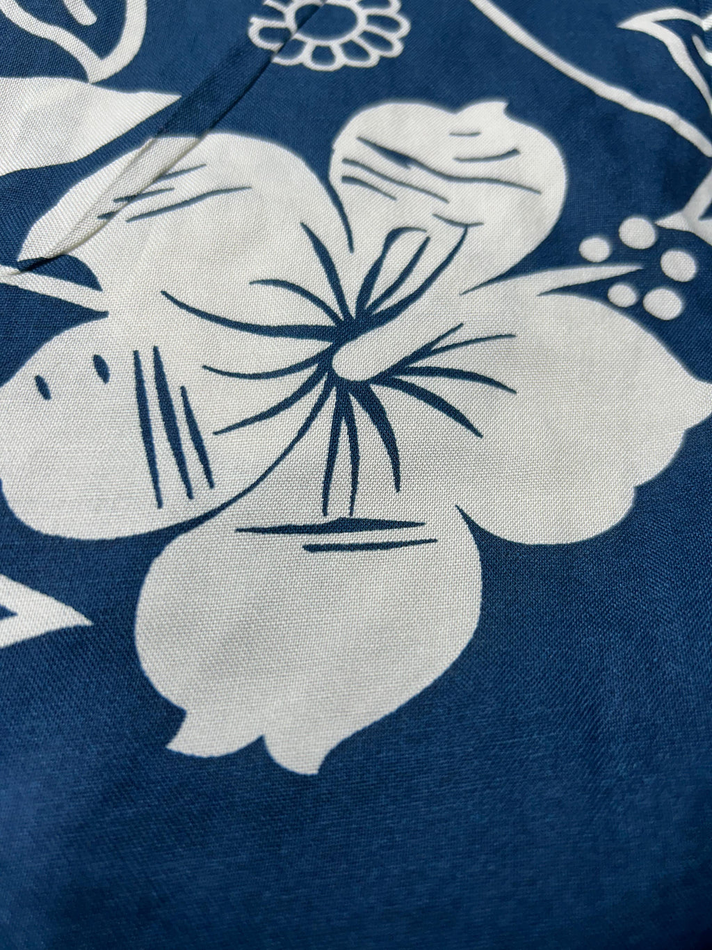 Blue Floral Print Women’s Cotton Tunic Top
